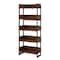 Walker Edison 64" Dark Walnut 5-Shelf Bookshelf